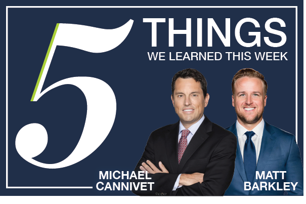 5 Things We Learned This Week by Michael Cannivet and Matt Barkley